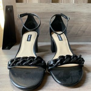 Nine West Black Block Heel Sandals- Size 7.5- brand new